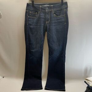 American Eagle Kick Boot Dark Wash Boot Cut Stretch Jeans Size 6